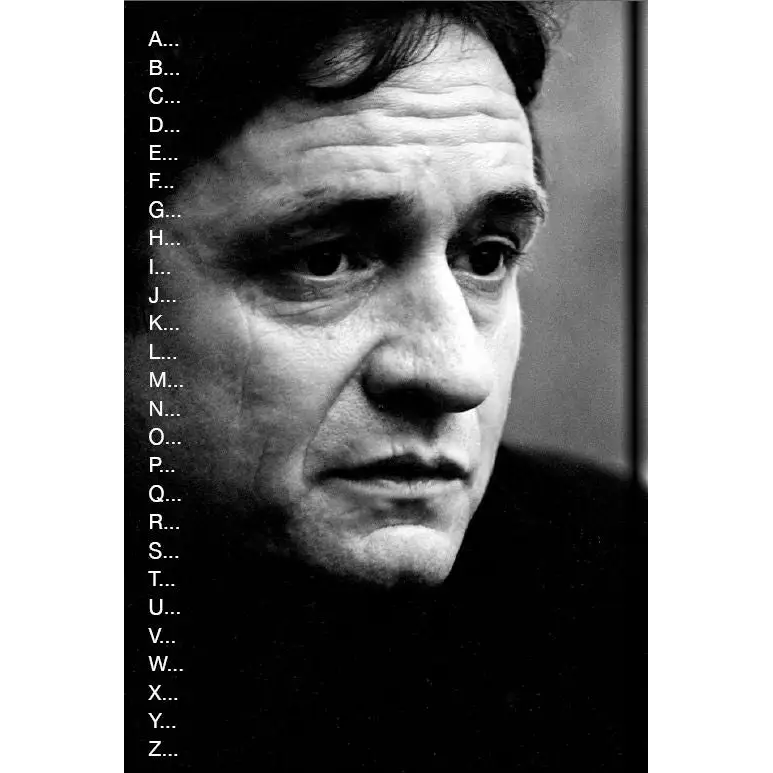 Johnny Cash portrait.