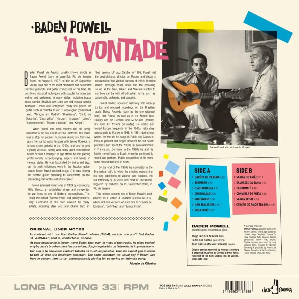 Baden Powell - A Vontade - Vinyl