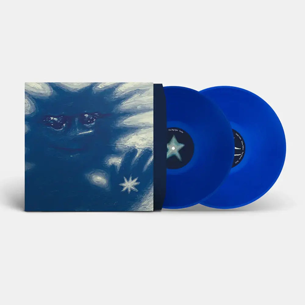 Blue vinyl record set.