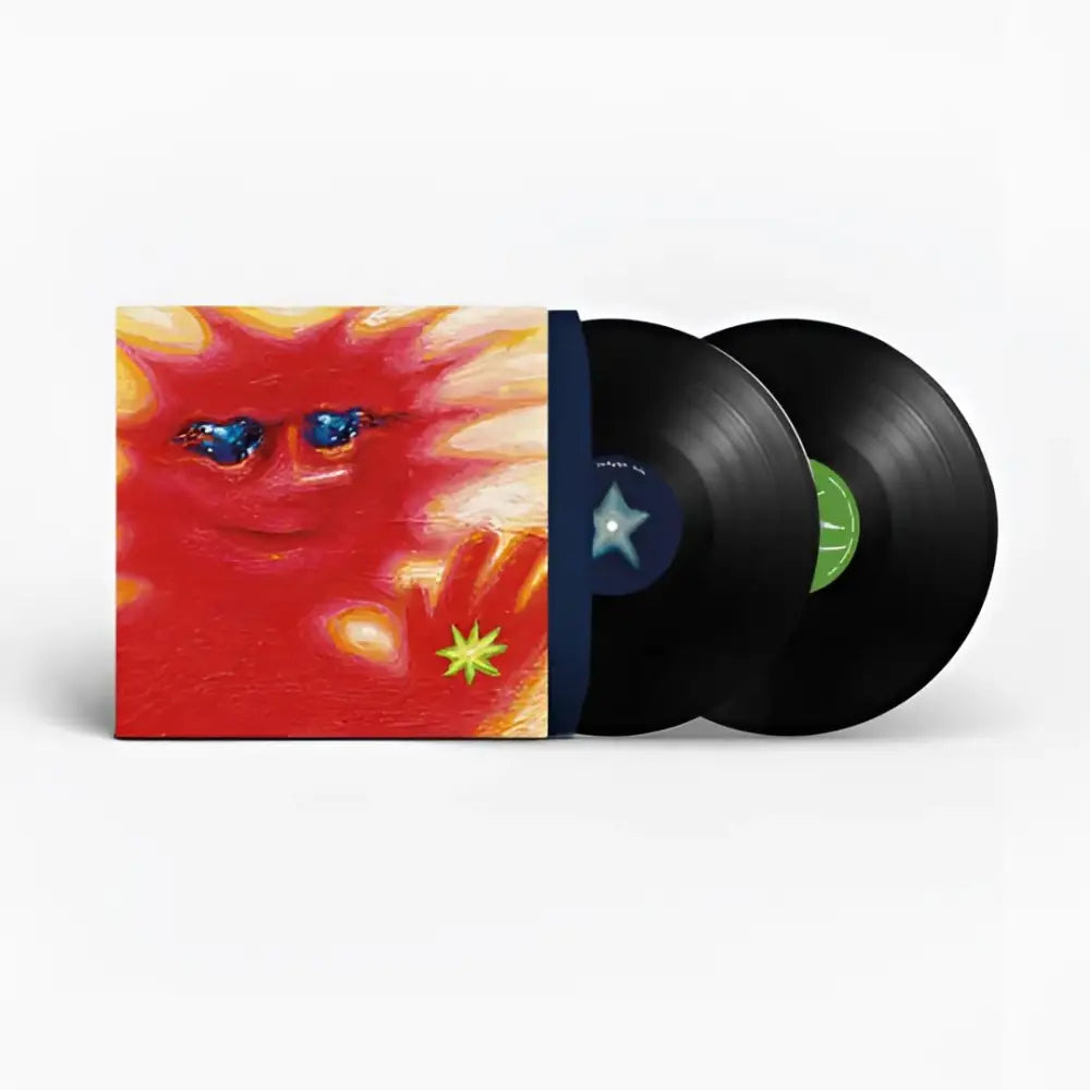 Vinyl record set with colorful cover art.