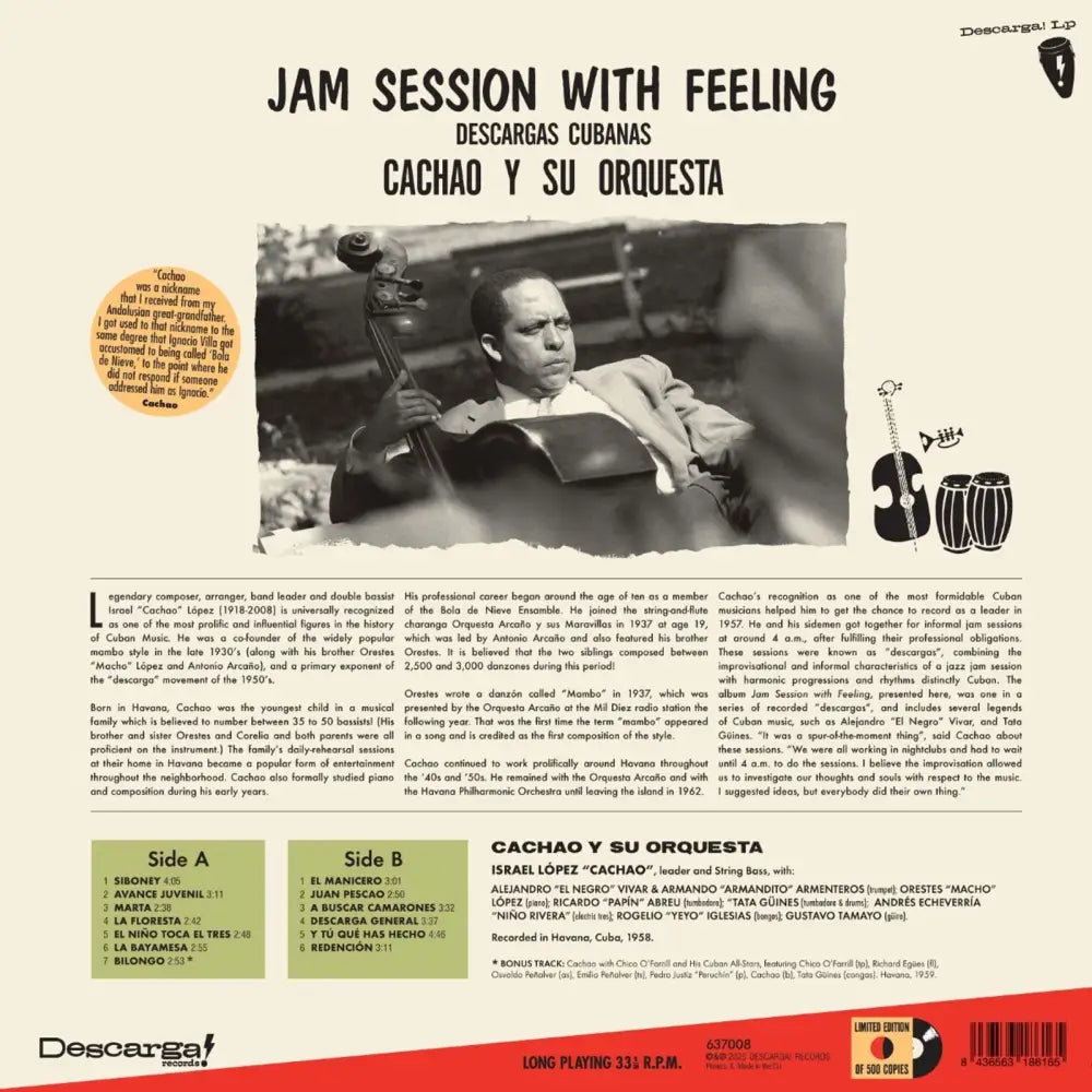 Cachao Y Su Orquesta - Jam Session With Feeling - Vinyl