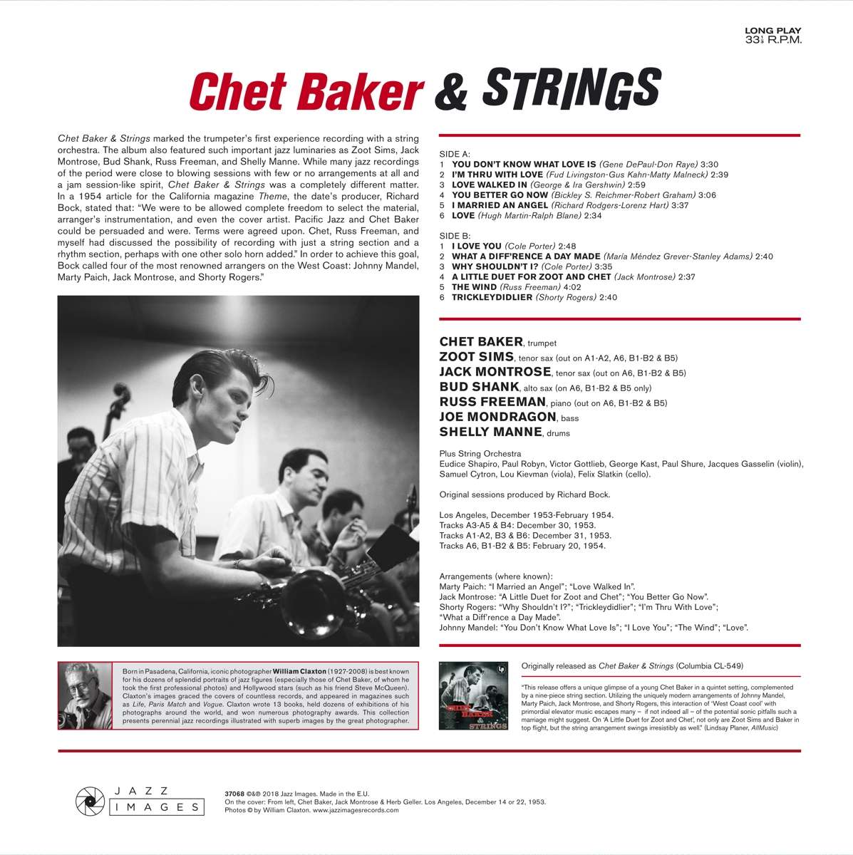 Chet Baker - Chet Baker & Strings - 33RPM