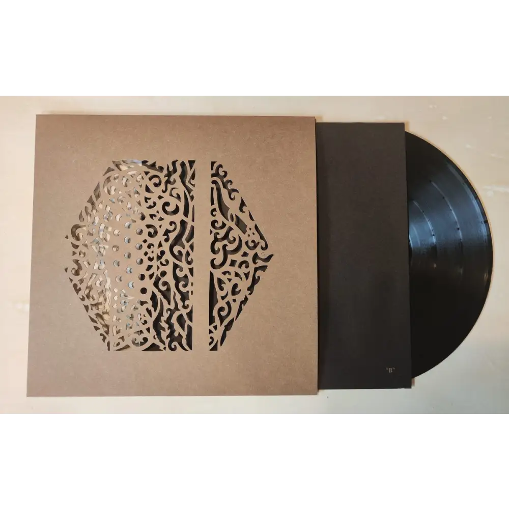 Vinyl record with decorative sleeve.