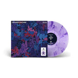 Purple splash vinyl record by crooked colours with tropical foliage picture sleeve and bonus sticker included