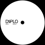 White vinyl record label with black text dipl0 disc1 side b for diplo 3 x lp red green blue vinyl trifold sleeve rsd 2026