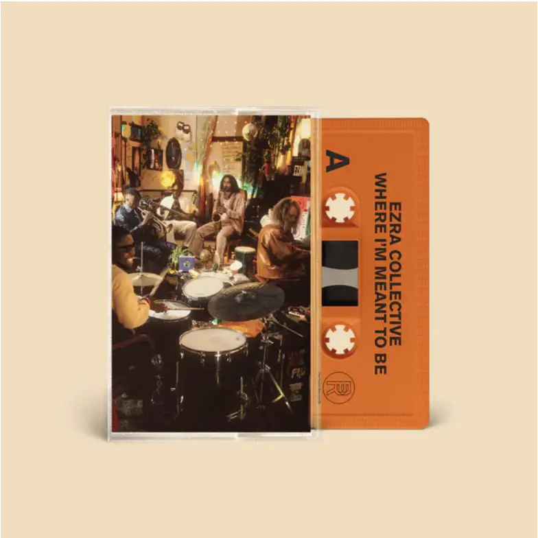 Orange cassette tape.