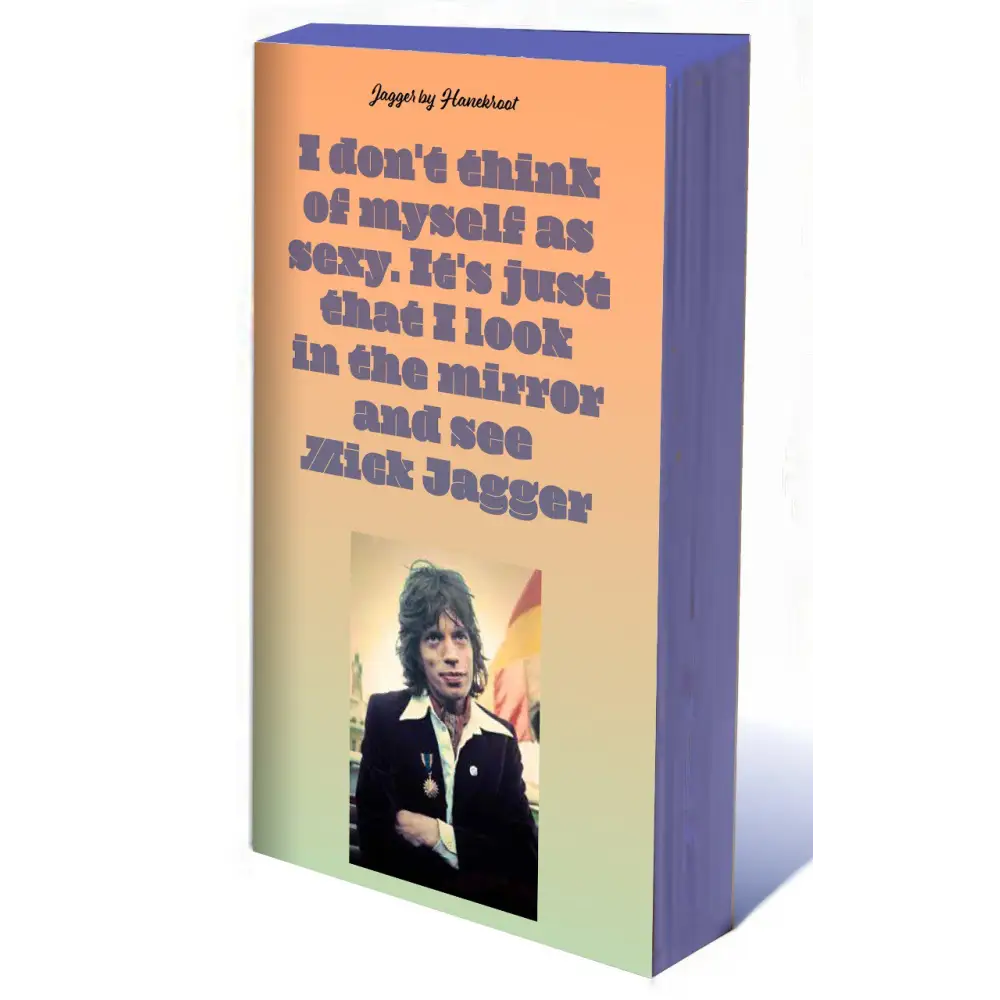 Book cover with Mick Jagger.