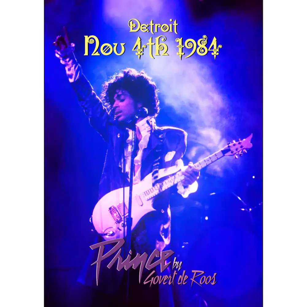 Prince playing guitar.