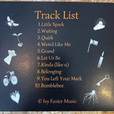 Album track list.
