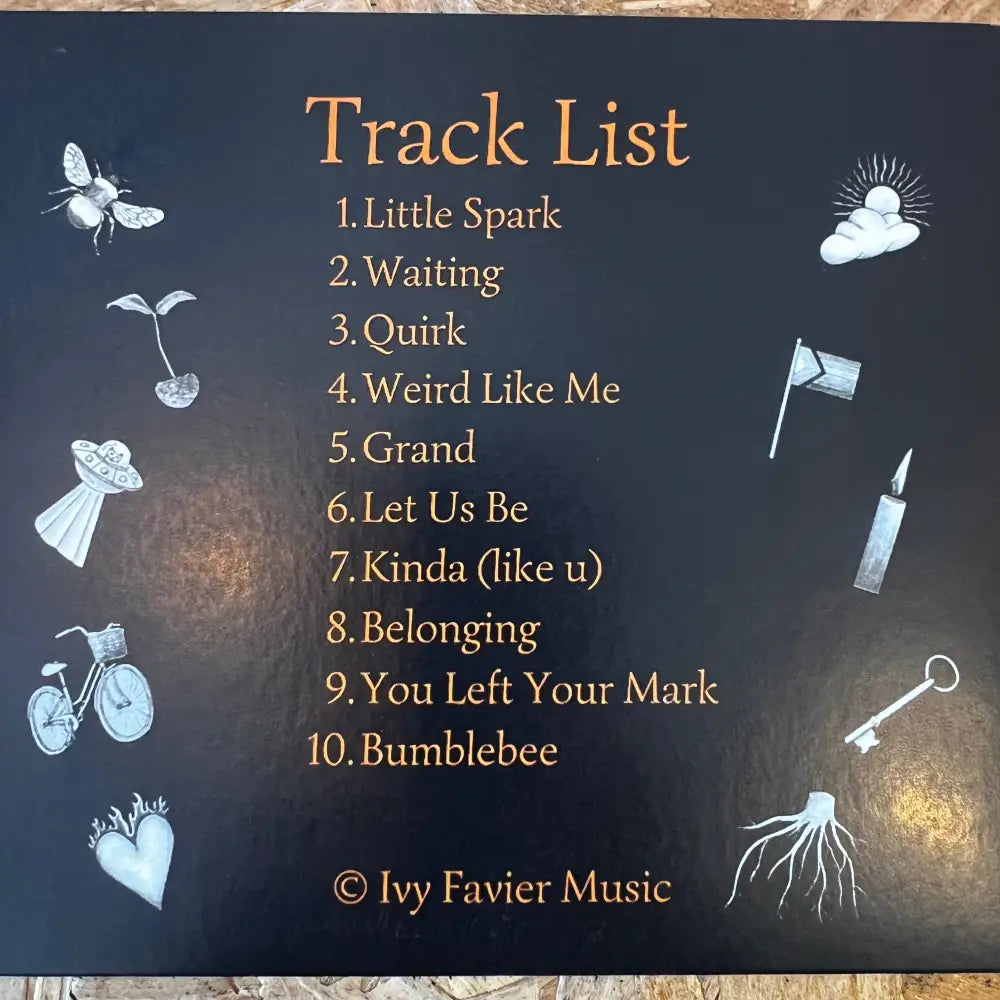 Album track list.