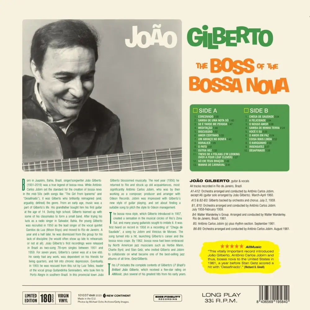 Joao Gilberto - Boss Of The Bossa Nova - Vinyl