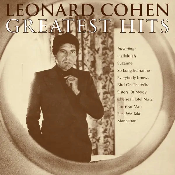Leonard Cohen’s ’Greatest Hits’ album cover.