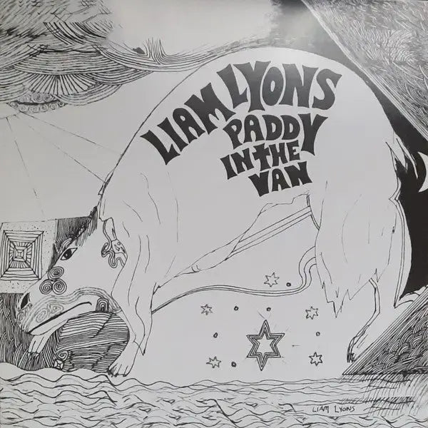 A black and white folk music album cover with an abstract drawing of a creature and text.