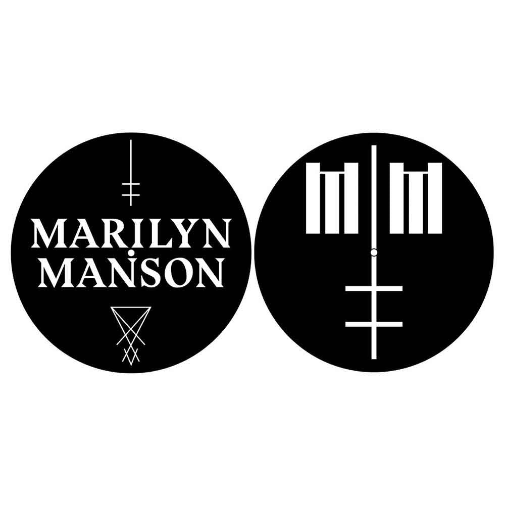 Marilyn Manson Turntable Slipmat Set Logo/Cross - 33RPM