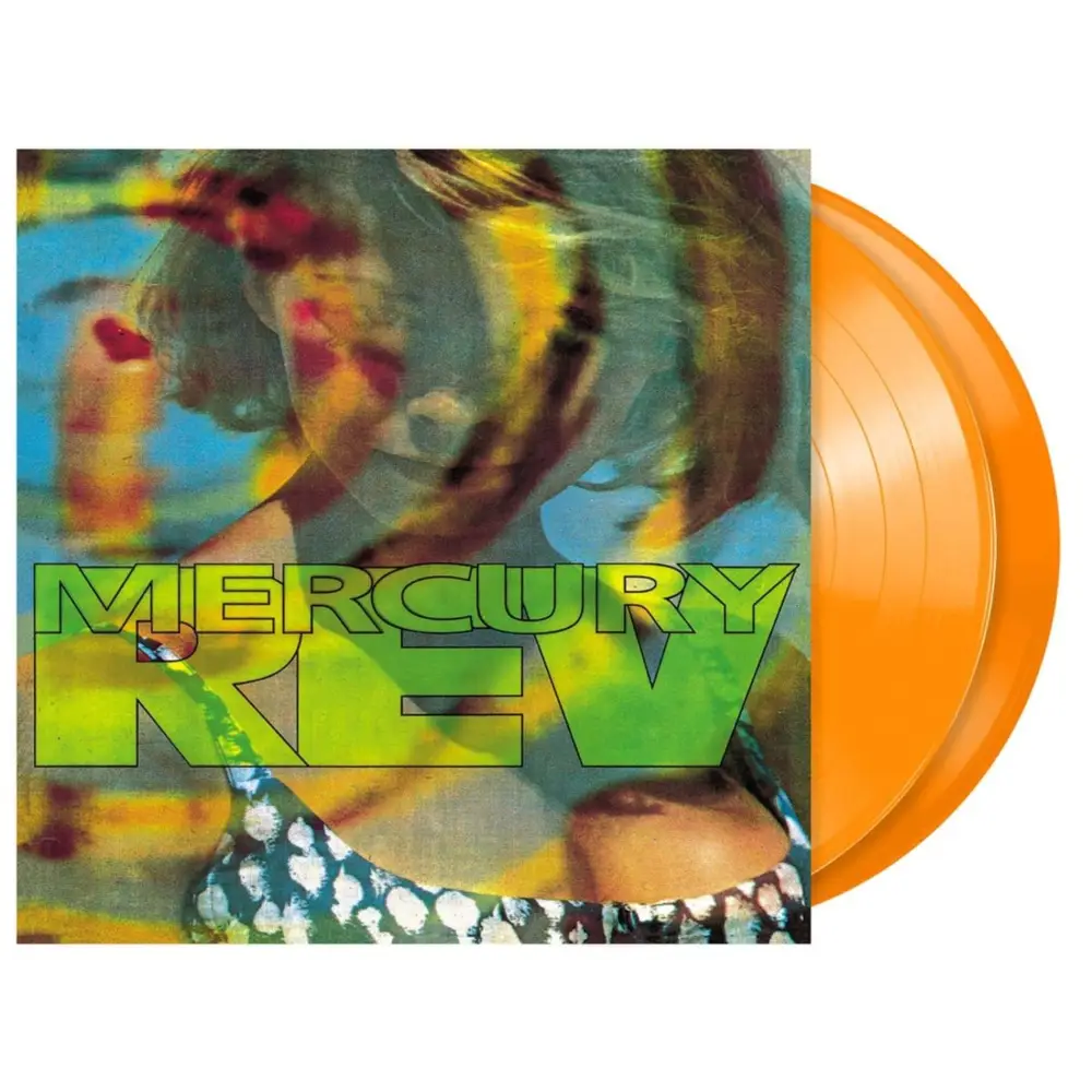 Orange vinyl record album.