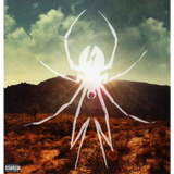 White spider graphic.