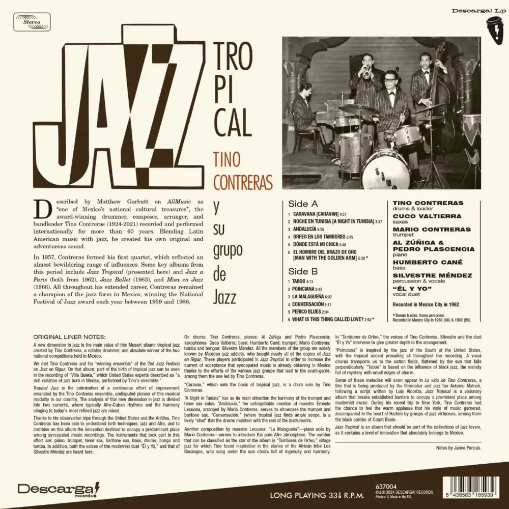 Tino Contreras - Jazz Tropical - Vinyl