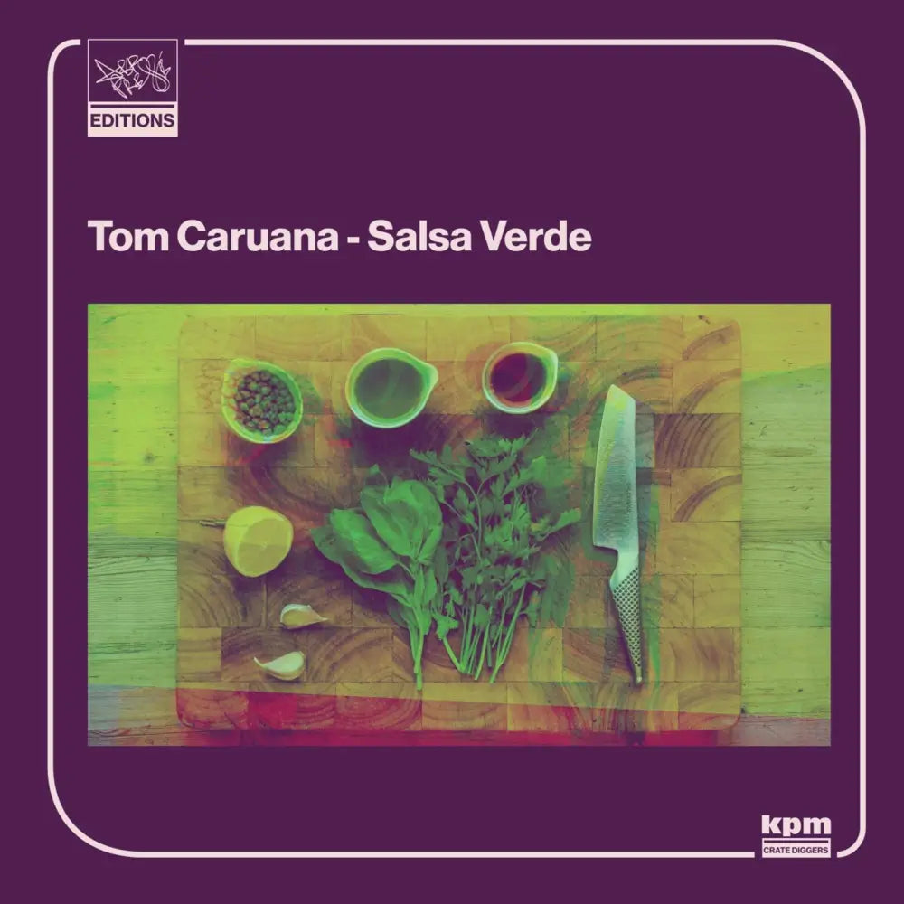 An album cover featuring ingredients for salsa verde.