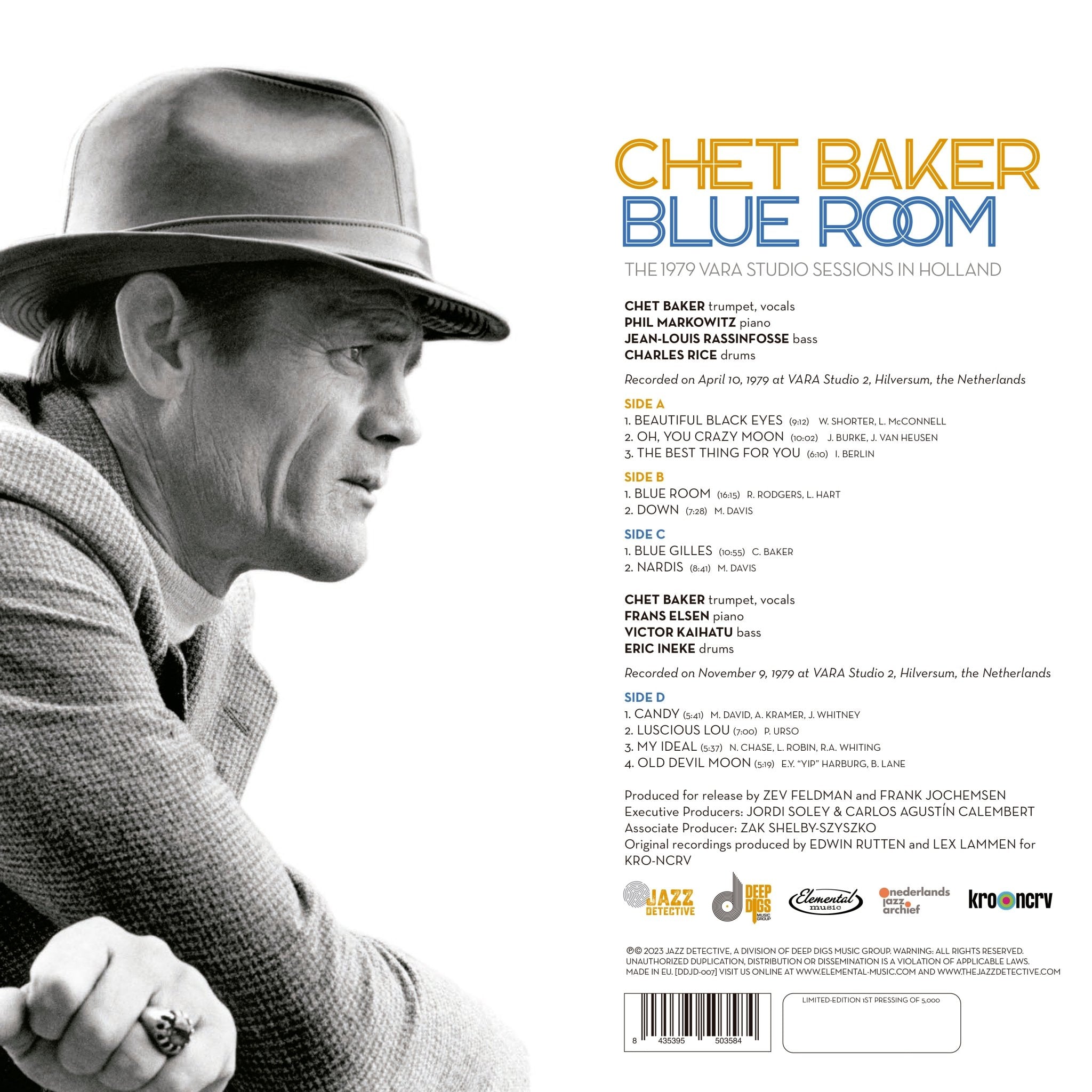 Chet Baker - The 1979 Vara Studio Sessions in Holland - 33RPM